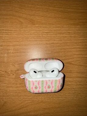 Floral Pink Stripe AirPods Pro